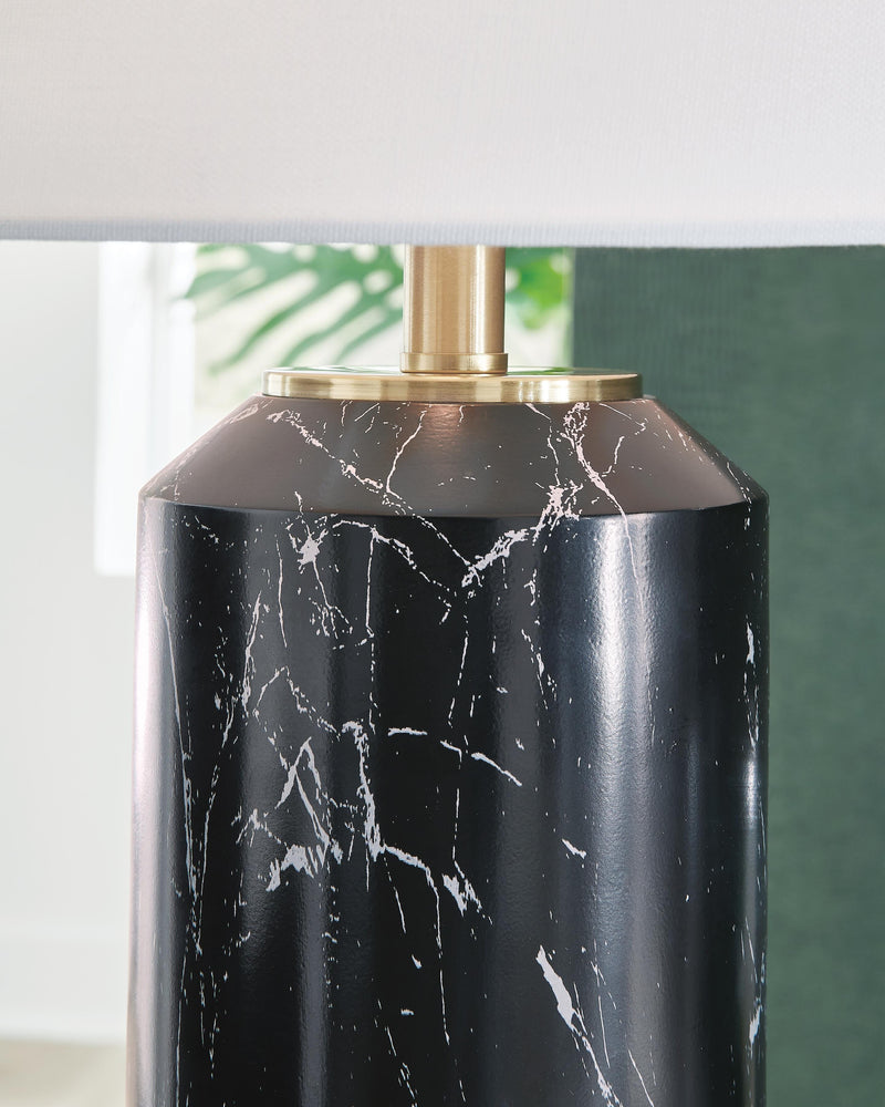 Hanzila Black/Gold Finish Table Lamp - L236074