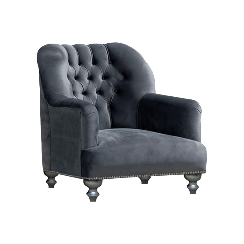 Happy 35 in. Chair in Gray - Gate FurnitureLiving Room Chair