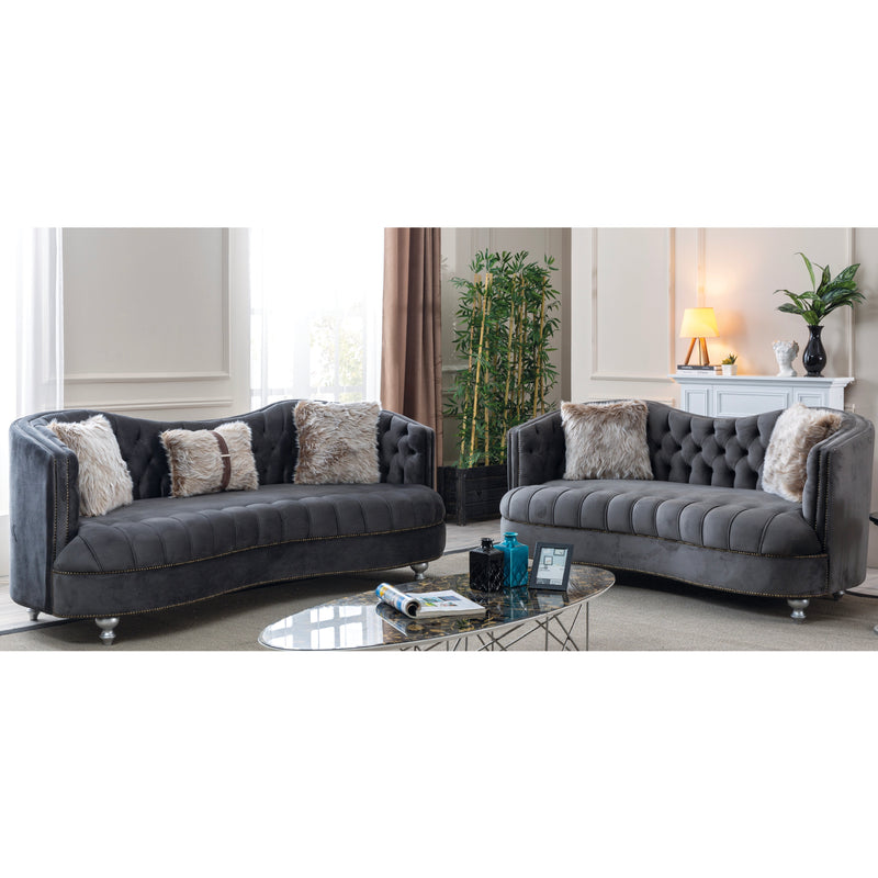 Happy 35 in. Chair in Gray - Gate FurnitureLiving Room Chair