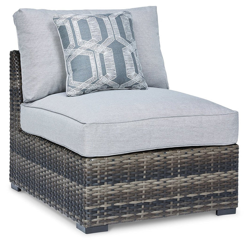 Harbor Court Armless Chair with Cushion (Set of 2) - Gate FurnitureOutdoor Lounge Chair