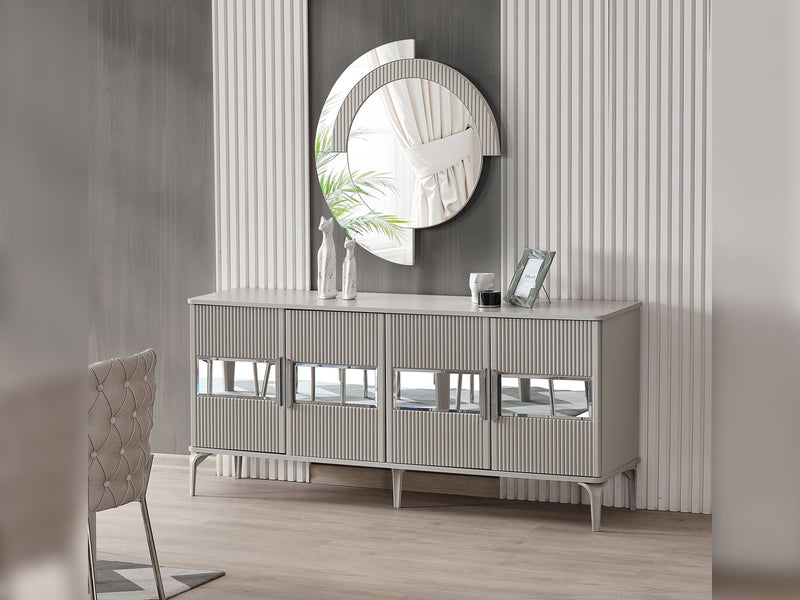 Hare Consol With Mirror in Light Grey - 200-ALT-HAR-LGRY-CON
