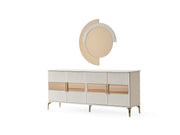 Hare Consol With Mirror in White - 200-ALT-HAR-WHT-CON