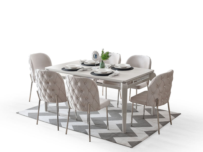 Hare Dining Chair (6 PCS) in Light Grey - 200-ALT-HAR-LGRY-DC-6