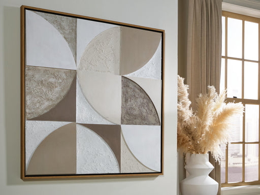 Harelman Tan/Taupe/White Wall Art - A8000502