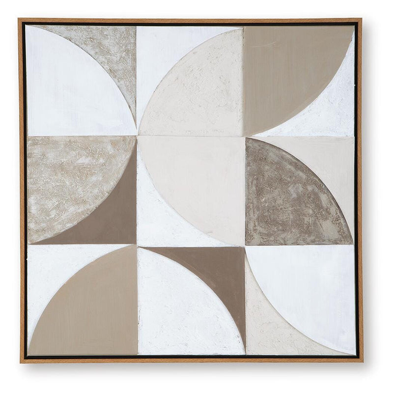 Harelman Tan/Taupe/White Wall Art - A8000502