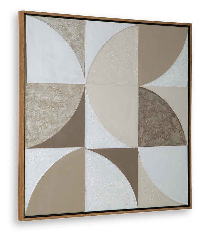 Harelman Tan/Taupe/White Wall Art - A8000502