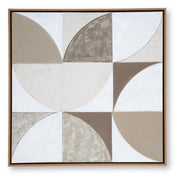 Harelman Tan/Taupe/White Wall Art - A8000502