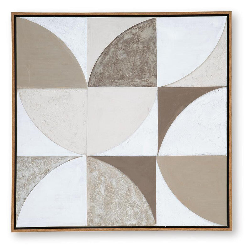 Harelman Tan/Taupe/White Wall Art - A8000502
