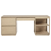 Harkes 75-inch 3-drawer Computer Desk with Adjustable Shelf Light Elm - 800797