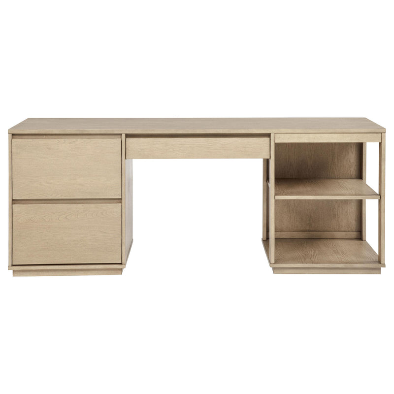 Harkes 75-inch 3-drawer Computer Desk with Adjustable Shelf Light Elm - 800797