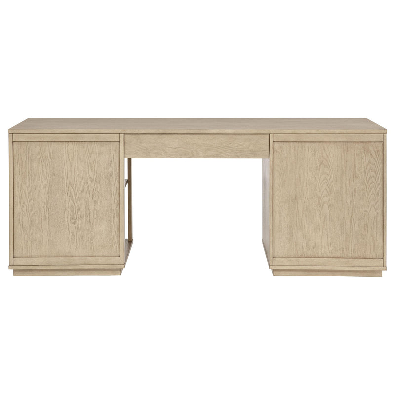 Harkes 75-inch 3-drawer Computer Desk with Adjustable Shelf Light Elm - 800797