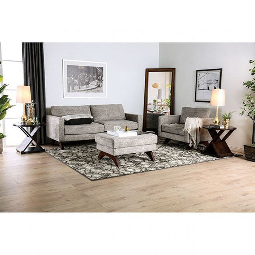 Harlech Gray Ottoman - SM8004-OT