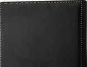 Harlie Velvet King Bed Black - Gate FurnitureKing Bed