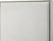 Harlie Velvet Queen Bed Cream - Gate FurnitureQueen Bed