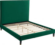Harlie Velvet Queen Bed Green - Gate FurnitureQueen Bed