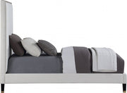 Harlie Velvet Twin Bed Cream - Gate FurnitureTwin Bed