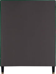 Harlie Velvet Twin Bed Green - Gate FurnitureTwin Bed