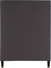 Harlie Velvet Twin Bed Grey - Gate FurnitureTwin Bed