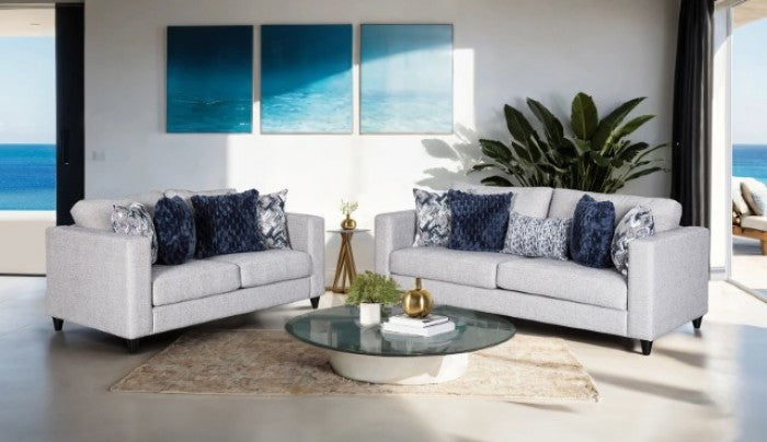 Harlow Light Gray Loveseat - FM61008LG-LV