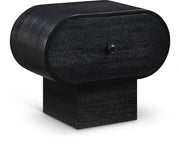 Harlow Solid Wood And Oak Veneer Nightstand in Black - 752Black-NS