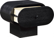 Harlow Solid Wood And Oak Veneer Nightstand in Black - 752Black-NS