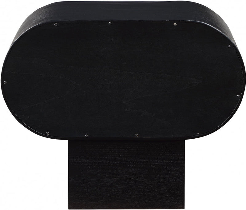 Harlow Solid Wood And Oak Veneer Nightstand in Black - 752Black-NS