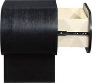 Harlow Solid Wood And Oak Veneer Nightstand in Black - 752Black-NS