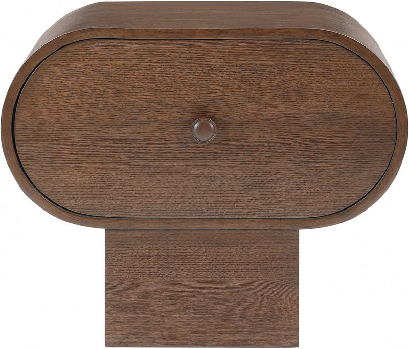 Harlow Solid Wood And Oak Veneer Nightstand in Brown - 752Brown-NS