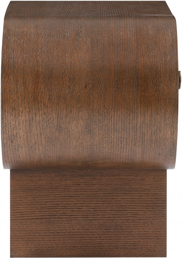 Harlow Solid Wood And Oak Veneer Nightstand in Brown - 752Brown-NS