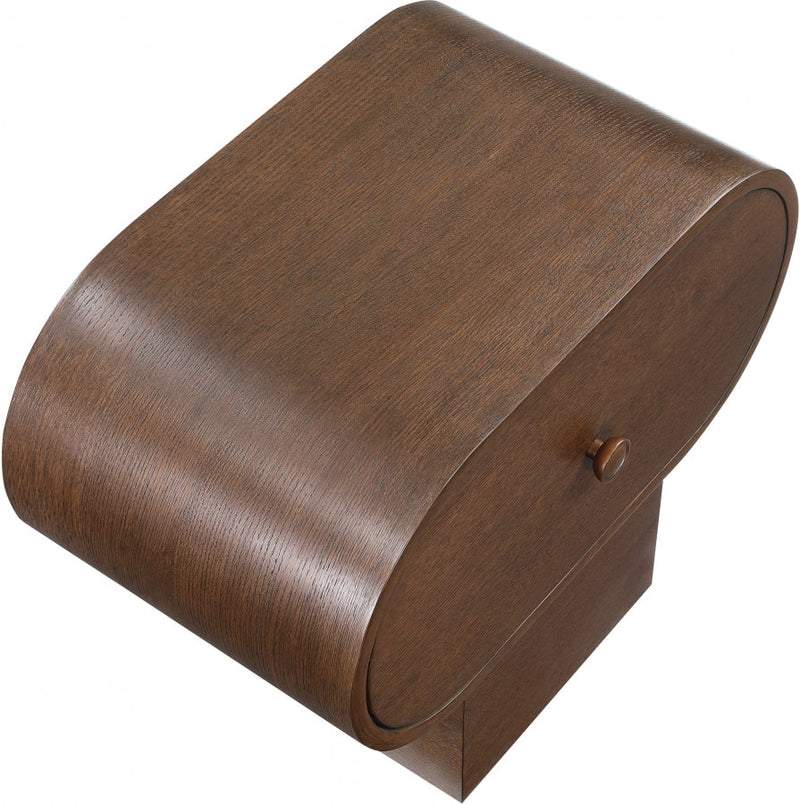 Harlow Solid Wood And Oak Veneer Nightstand in Brown - 752Brown-NS