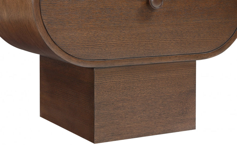 Harlow Solid Wood And Oak Veneer Nightstand in Brown - 752Brown-NS