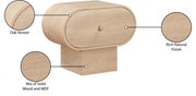 Harlow Solid Wood And Oak Veneer Nightstand in Natural - 752Natural-NS