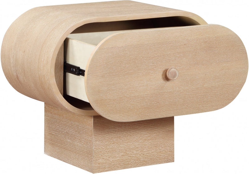 Harlow Solid Wood And Oak Veneer Nightstand in Natural - 752Natural-NS