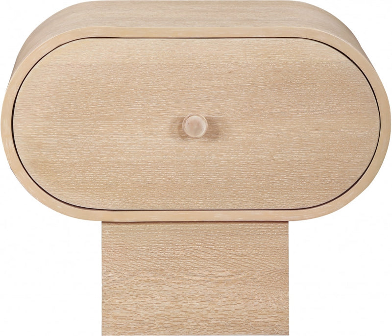 Harlow Solid Wood And Oak Veneer Nightstand in Natural - 752Natural-NS
