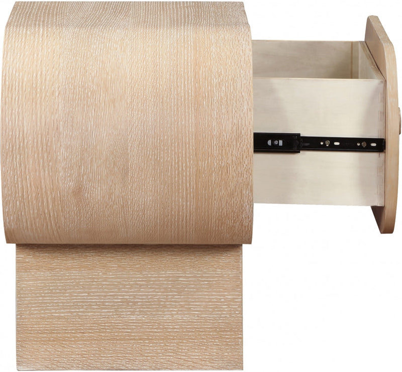 Harlow Solid Wood And Oak Veneer Nightstand in Natural - 752Natural-NS