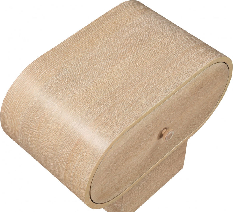 Harlow Solid Wood And Oak Veneer Nightstand in Natural - 752Natural-NS