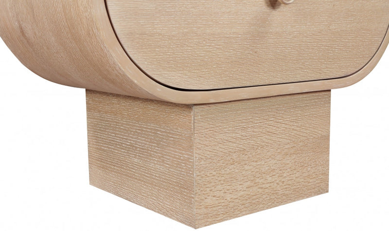 Harlow Solid Wood And Oak Veneer Nightstand in Natural - 752Natural-NS