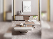 Harmony 4-pieces (1 Four Seater Chester Sofa & 1 Four Seater Sofa & 2 Chair) Livingroom in Cream - 200-GAB-HAR-44C11