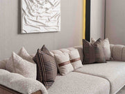 Harmony 4-pieces (1 Four Seater Chester Sofa & 1 Four Seater Sofa & 2 Chair) Livingroom in Cream - 200-GAB-HAR-44C11