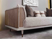 Harmony 4-pieces (1 Four Seater Chester Sofa & 1 Four Seater Sofa & 2 Chair) Livingroom in Cream - 200-GAB-HAR-44C11
