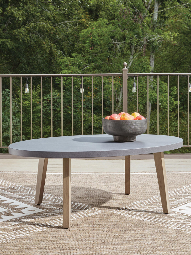Harmony Headlands Natural/Gray Outdoor Coffee Table - PCP428-701