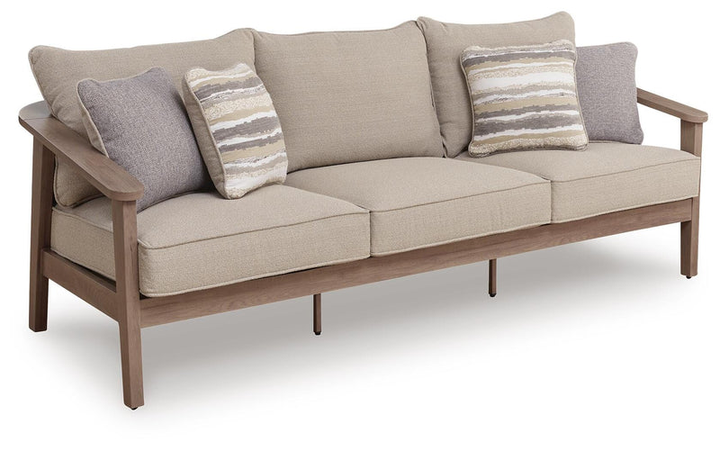 Harmony Headlands Outdoor Sofa and Loveseat in Natural/Gray - PKG024571