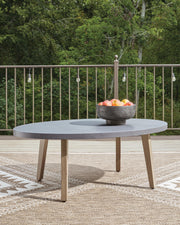 Harmony Headlands Outdoor Sofa and Loveseat with Coffee Table in Natural/Gray - PKG024572