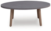 Harmony Headlands Outdoor Sofa and Loveseat with Coffee Table in Natural/Gray - PKG024572