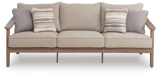 Harmony Headlands Outdoor Sofa with 2 Lounge Chairs in Natural/Gray - PKG024573