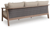 Harmony Headlands Outdoor Sofa with 2 Lounge Chairs in Natural/Gray - PKG024573