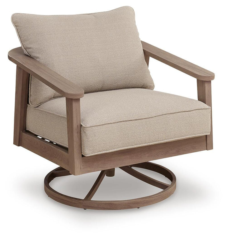 Harmony Headlands Outdoor Sofa with 2 Lounge Chairs in Natural/Gray - PKG024573