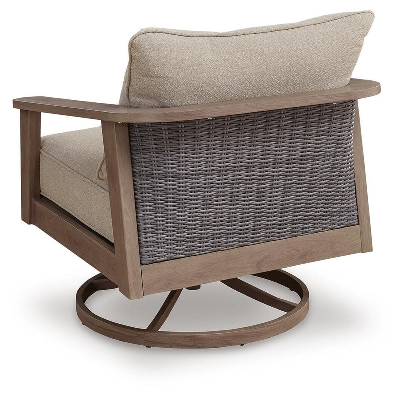 Harmony Headlands Outdoor Sofa with 2 Lounge Chairs in Natural/Gray - PKG024573