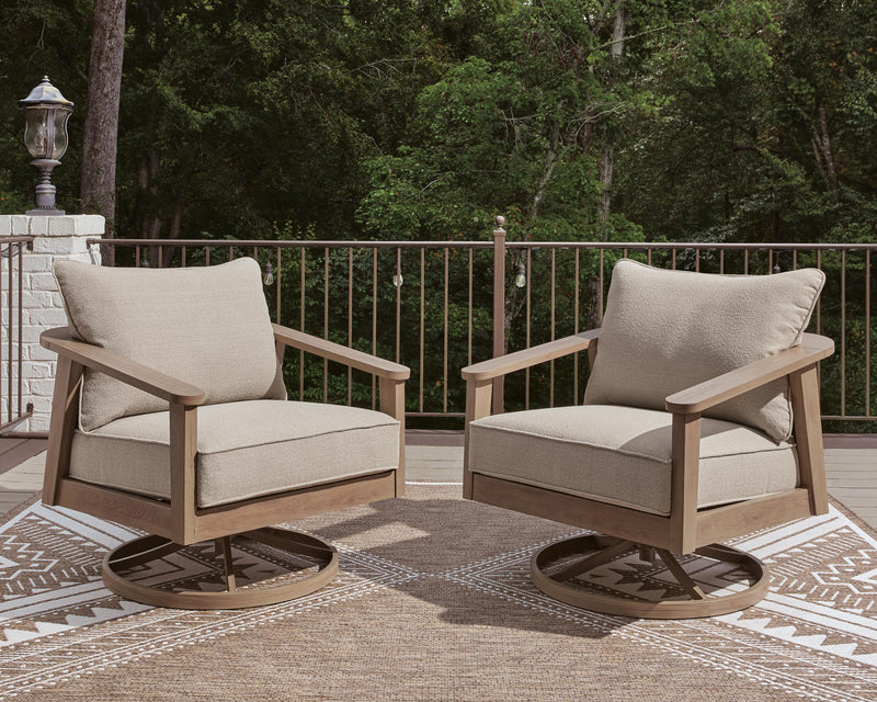 Harmony Headlands Outdoor Sofa with 2 Lounge Chairs in Natural/Gray - PKG024573