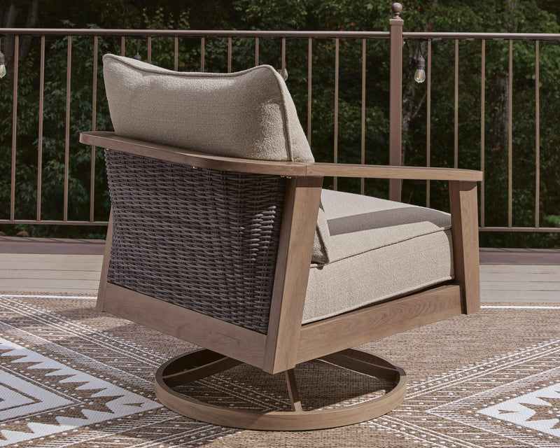 Harmony Headlands Outdoor Sofa with 2 Lounge Chairs in Natural/Gray - PKG024573